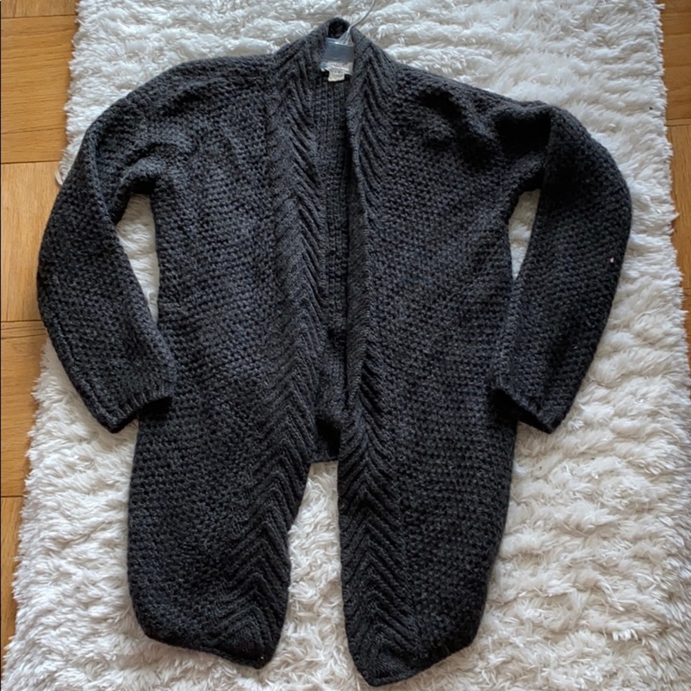 LOFT oversized cable knit cardigan sweater